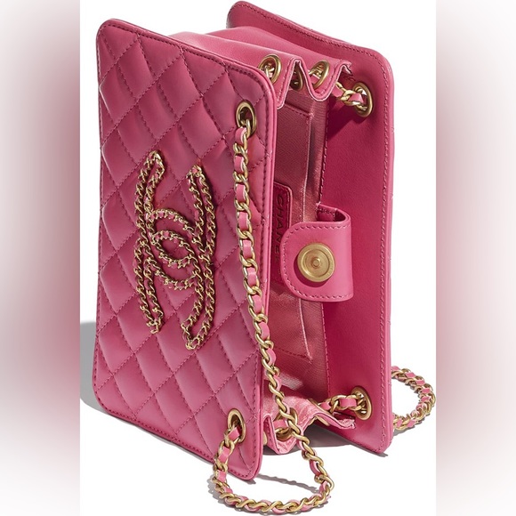 CHANEL▪️Quilted Calfskin Chain CC Small Accordion Tote Gold Hardware - Picture 15 of 15